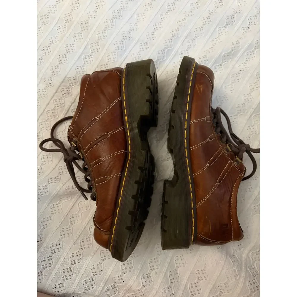 Vintage Dr Martens 9764 Brown Leather Chunky Oxford Shoes Men's 8 Y2K